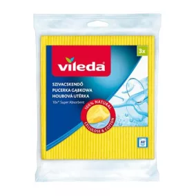 Szivacskendő, 3 db, VILEDA, sárga