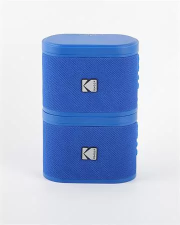 Hangszóró, hordozható, 5W, 2 db, KODAK "Soundbrix", kék
