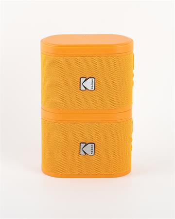 Hangszóró, hordozható, 5W, 2 db, KODAK "Soundbrix", narancssárga