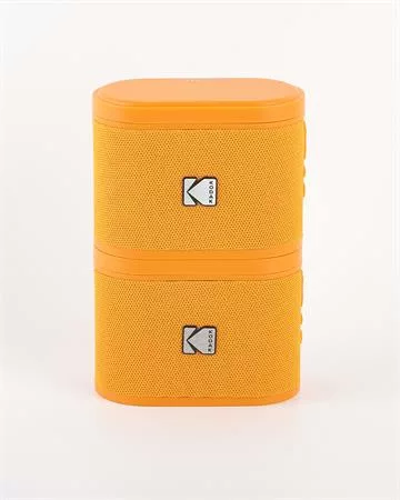 Hangszóró, hordozható, 5W, 2 db, KODAK "Soundbrix", narancssárga