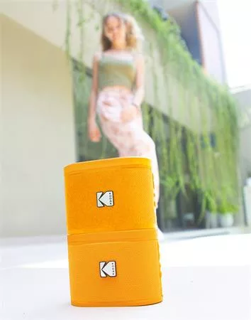 Hangszóró, hordozható, 5W, 2 db, KODAK "Soundbrix", narancssárga