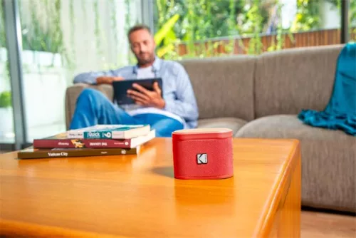 Hangszóró, hordozható, 5W, bővíthető, KODAK "Soundbrix", piros