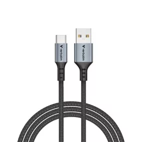 USB kábel, USB-A - USB-C, 1,2m, VERBATIM, fekete