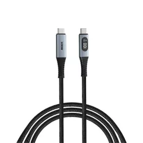   USB kábel, USB-C - USB-C, 1,2 m, 100W, teljesítménykijelzővel, VERBATIM