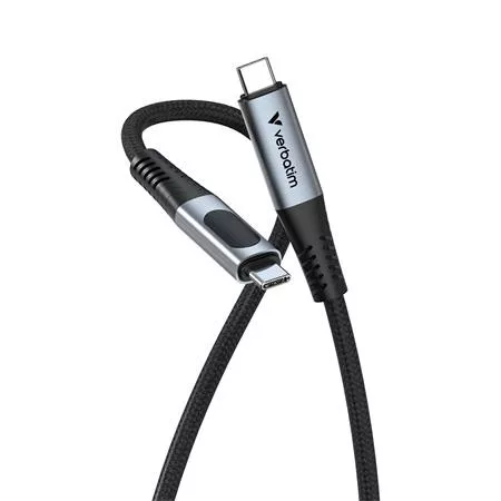 USB kábel, USB-C - USB-C, 1,2 m, 100W, teljesítménykijelzővel, VERBATIM