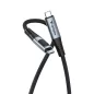   USB kábel, USB-C - USB-C, 1,2 m, 100W, teljesítménykijelzővel, VERBATIM