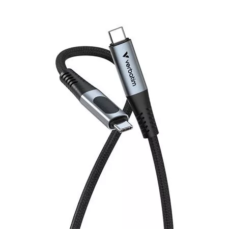 USB kábel, USB-C - USB-C, 1,2 m, 240W, teljesítménykijelzővel, VERBATIM