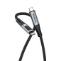   USB kábel, USB-C - USB-C, 1,2 m, 240W, teljesítménykijelzővel, VERBATIM