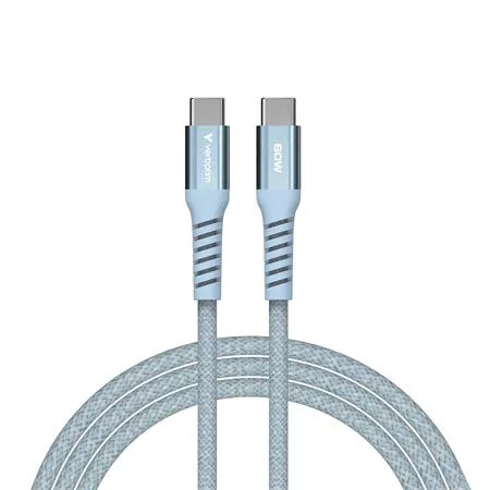 USB kábel, USB-C - USB-C, 1,2 m, 60W, mágneses, VERBATIM, kék