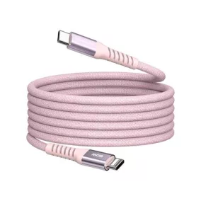   USB kábel, USB-C - USB-C, 1,2 m, 60W, mágneses, VERBATIM, rózsaszín