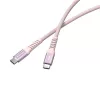 USB kábel, USB-C - USB-C, 1,2 m, 60W, mágneses, VERBATIM, rózsaszín