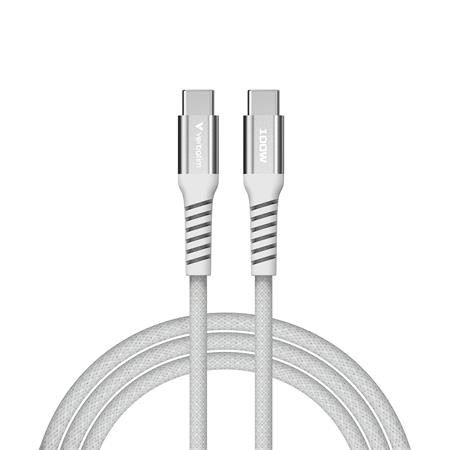 USB kábel, USB-C - USB-C, 1,2 m, 100W, mágneses, VERBATIM, szürke