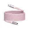 USB kábel, USB-C - USB-C, 1,2 m, 100W, mágneses, VERBATIM, rózsaszín