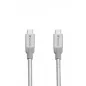 USB kábel, USB-C 3.1 - USB-C, 30 cm, VERBATIM, ezüst