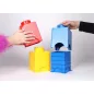 Tárolódoboz, szögletes, LEGO, kék