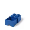 Tárolódoboz, fiókos, LEGO "Brick", kék