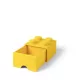 Tárolódoboz, fiókos, LEGO "Brick", sárga