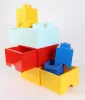 Tárolódoboz, fiókos, LEGO "Brick", sárga