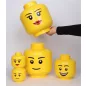 Tárolódoboz, fej, kicsi, LEGO, Happy Boy