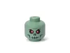 Tárolódoboz, fej, kicsi, LEGO, Green Skeleton