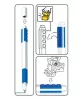 Zseléstoll, 0,7 mm, kupakos, mini figurával, LEGO, kék