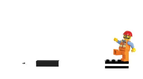 Zseléstoll, 0,7 mm, kupakos, mini figurával, LEGO, fekete