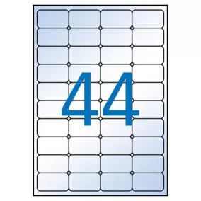   Etikett, 48,5x25,4 mm, poliészter, kerekített sarkú, APLI, átlátszó, 440 etikett/csomag