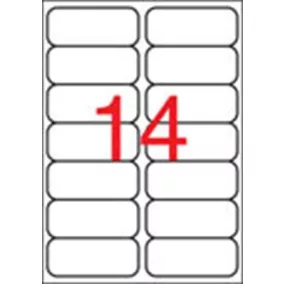   Etikett, 99,1x38,1 mm, poliészter, kerekített sarkú, APLI, átlátszó, 140 etikett/csomag