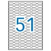 Etikett, 45x8 mm, eltávolítható, ékszerekhez, A5 hordozón, APLI, 765 etikett/csomag