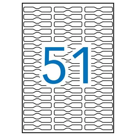 Etikett, 45x8 mm, eltávolítható, ékszerekhez, A5 hordozón, APLI, 765 etikett/csomag