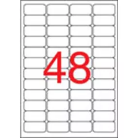   Etikett, 45,7x21,2 mm, biztonsági, kerekített sarkú, APLI, 480 etikett/csomag