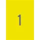 Etikett, 210x297 mm, színes, APLI, neon sárga, 100 etikett/csomag