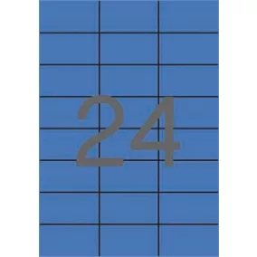 Etikett, 70x37 mm, színes, APLI, kék, 2400 etikett/csomag