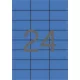 Etikett, 70x37 mm, színes, APLI, kék, 2400 etikett/csomag