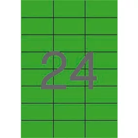 Etikett, 70x37 mm, színes, APLI, zöld, 2400 etikett/csomag