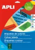 Etikett, 70x37 mm, színes, APLI, zöld, 2400 etikett/csomag
