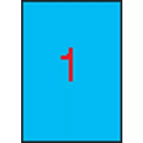 Etikett, 210x297 mm, színes, APLI, kék, 100 etikett/csomag