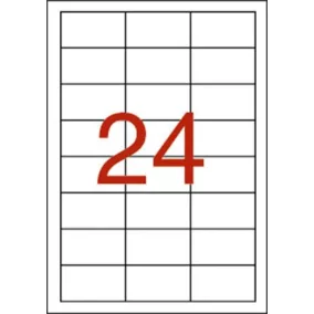   Etikett, 64,6x33,8 mm, poliészter, időjárásálló, fehér, APLI, 480 etikett/csomag