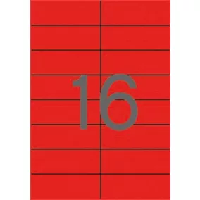   Etikett, 105x37 mm, színes, APLI, piros, 1600 etikett/csomag