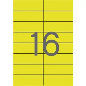   Etikett, 105x37 mm, színes, APLI, sárga, 320 etikett/csomag