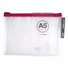 Rendszerező tasak, cipzáras, A5, APLI, vegyes színek