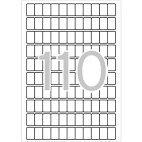   Etikett, 12x18 mm, kerekített sarkú, A5 hordozón, APLI, 1650 etikett/csomag