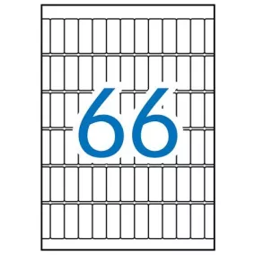   Etikett, 12x30 mm, kerekített sarkú, A5 hordozón, APLI, 990 etikett/csomag