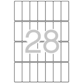   Etikett, 20x50 mm, kerekített sarkú, A5 hordozón, APLI, 420 etikett/csomag