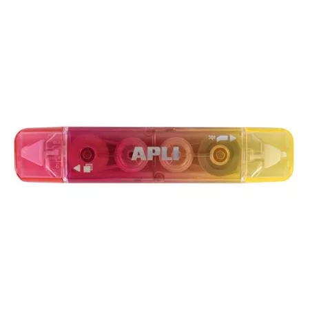 Hibajavító- és ragasztóroller, 2in1, 5 mm x 4-3 m,  APLI , vegyes színek