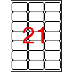   Etikett, univerzális, 63,5x38,1 mm, kerekített sarkú, APLI, 2100 etikett/csomag