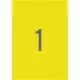 Etikett, 210x297 mm, színes, APLI, neon sárga, 20 etikett/csomag