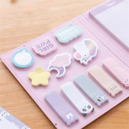 Cicás jegyzetfüzet, öntapadós kiegészítőkkel, APLI Back2Fun, rózsaszín