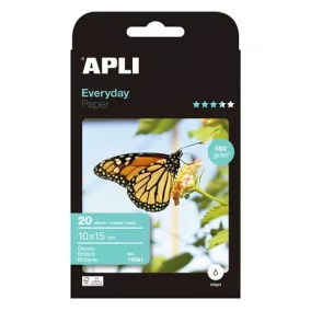   Fotópapír, tintasugaras, 10x15 cm, 180 g, fényes, APLI "Everyday"