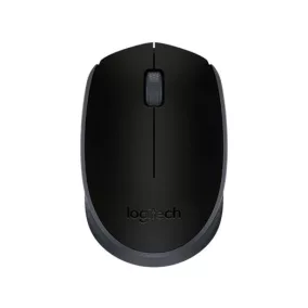   Egér, vezeték nélküli, optikai, közepes méret, USB, LOGITECH "M171", fekete